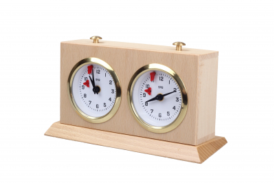 Wooden BHB chess clock with stand – SMALL